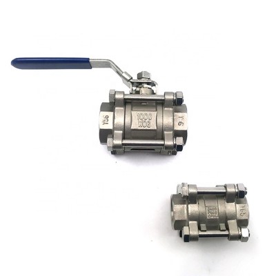 Dsv Stainless Steel 1000psi (pn63) Threaded 3pcs Ball Valve